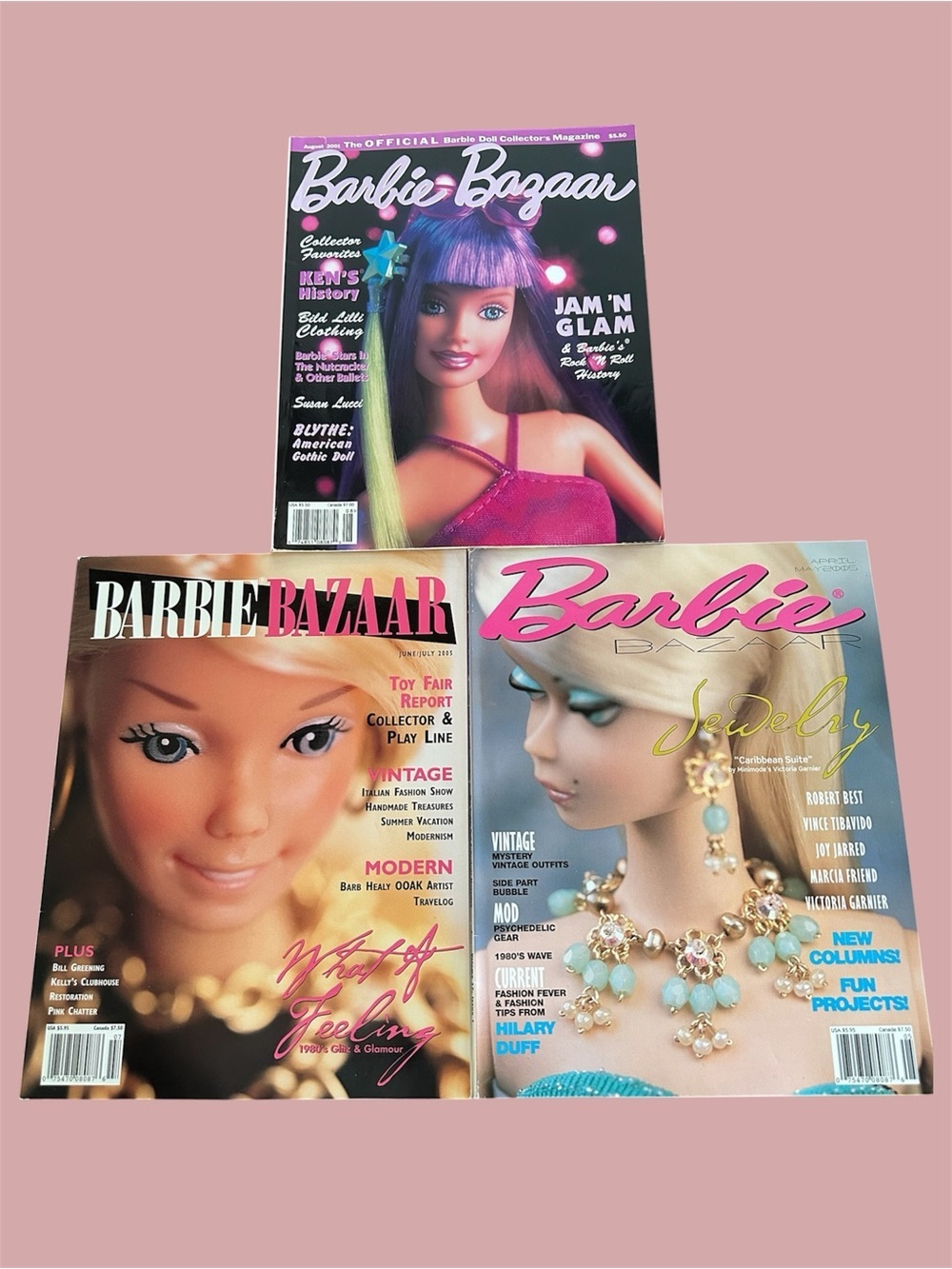 Barbie bazaar/barbie collector’s magazine lot of 3 2001/2005